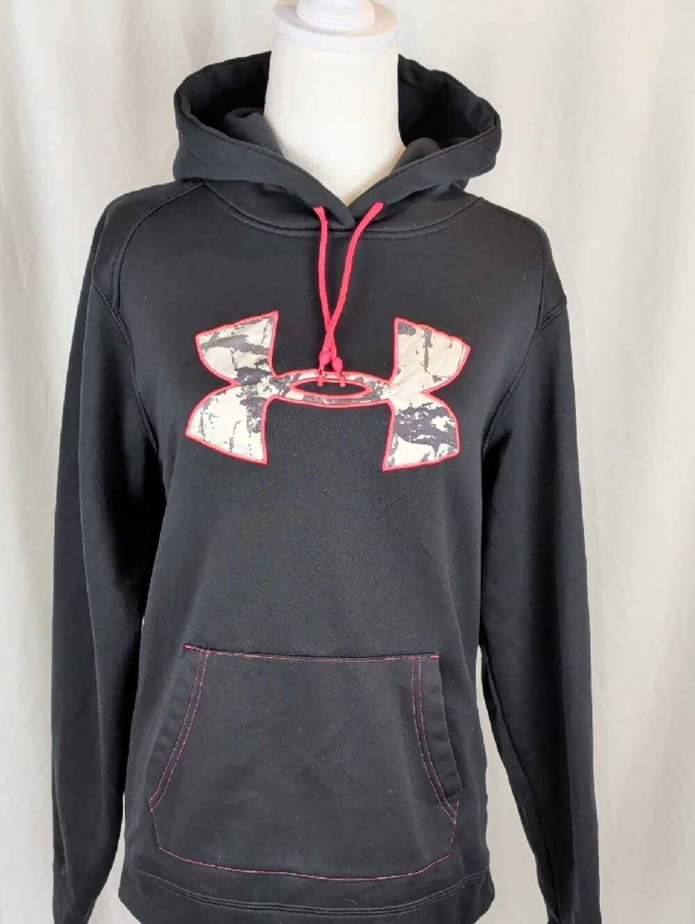 Under Armour Black Camo Big Logo Fleece Hoodie Size M